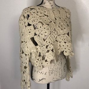 Women’s ZARA White Crochet Top size S NWT